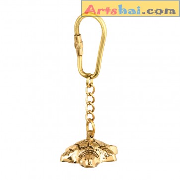 Artshai Solid Brass Tortoise Keychain, Vaastu Artifact