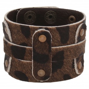 Artshai dark brown exclusive leather bracelet